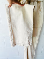 Reformation Cassidy Cream Denim Jumpsuit, Women's XS (size 2)