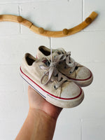 Cream + White Chucks, size 7