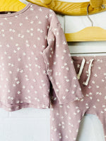 Quincy Mae Dusty Mauve Lounge Set, 2-3 years