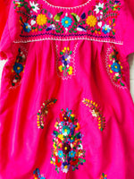 Fuchsia Embroidered Dress, 8-10 years