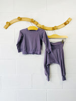 mini mioche Dusty Purple Pants + Top, 18-24 months