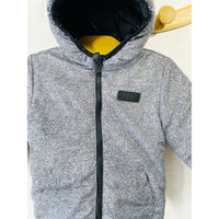 Black + Heather Grey Reversible Jacket, 4-5 years