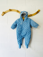 Chambray Quilted Bear Bunting, 6-12 months