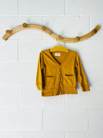 mini mioche Ochre Jersey Cardigan, 1-2 years