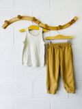 Nico Nico Cream Tank + Mustard Joggers, 2 years