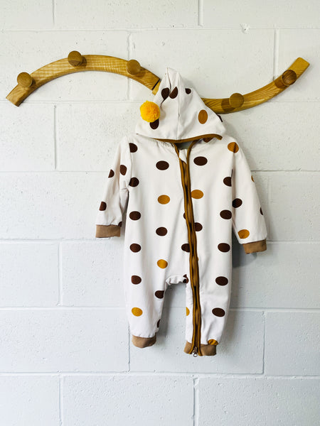 Polka Dot Bunting Suit, 6-12 months