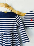 Jaunty Striped Dress + Beret, 24 months