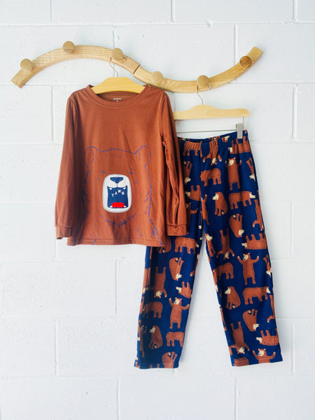 Sleepy Bear Fleece Bottom Pajamas, 8 years