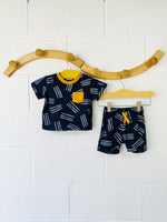 Charcoal Lines Summer Set, 6 months
