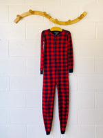 Plaid Moose Union Suit, 8 years