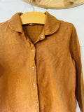 Red Creek Ochre Linen Shirt, 6-7 years