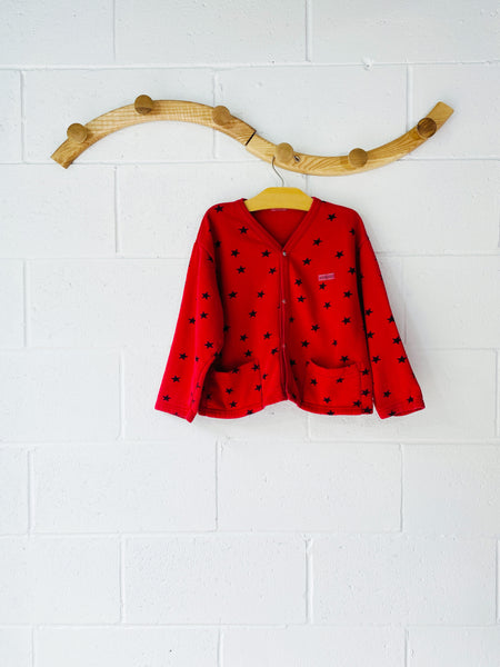Vintage Roots Kids Red Star Jersey Cardigan, 5-6 years