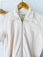 Reformation Cassidy Cream Denim Jumpsuit, Women's XS (size 2)