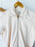 Reformation Cassidy Cream Denim Jumpsuit, Women's XS (size 2)