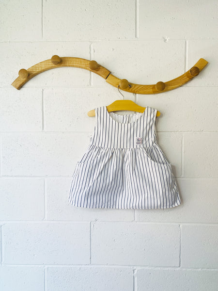 Vintage Nautical Stripe Dress, 12-24 months