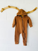 mini mioche Terracotta Biker Romper, 12-18 months