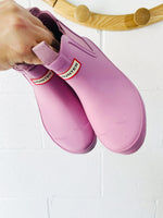 Mauve Short Rain Boots, size 13