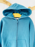 Teal Zip Hoodie, 6-8 years