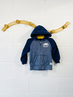 Blue Heather Zip Hoodie, 3 years