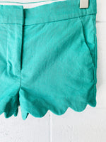 Kelly Green Scalloped Shorts, 6 years