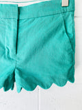 Kelly Green Scalloped Shorts, 6 years