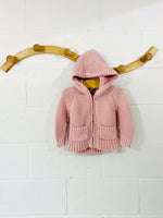 Pink Knit Zip Hoodie, 2 years