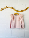 Blush Ruffle Shoulder Top, 6-8 years