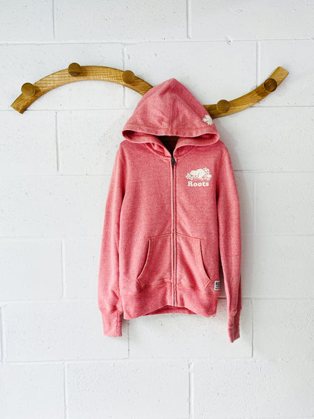 Coral Heather Zip Hoodie, 9-10 years (LG)