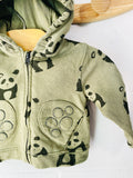 Olive Pandas Hoodie, 3-6 months