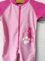 Pink Seahorse One Piece Swimsuit, 6 months