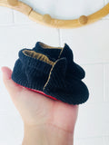 Black Corduroy Booties, size 3 (6-9 months)