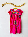 Fuchsia Embroidered Dress, 8-10 years