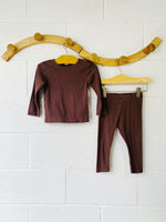 Brown Ribbed Outfit, 12-18 months