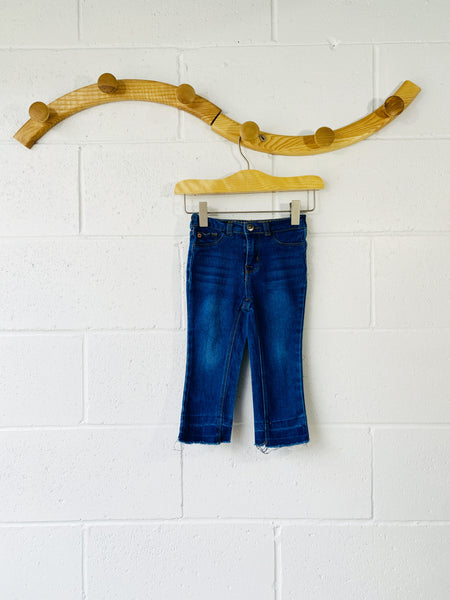 Vintage Wash Fray Flare Jeans, 3 years