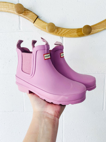 Mauve Short Rain Boots, size 13