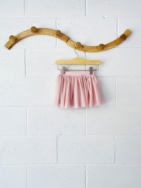 Powder Pink Tulle Skirt, 2 years