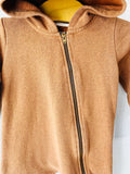 mini mioche Terracotta Biker Romper, 12-18 months