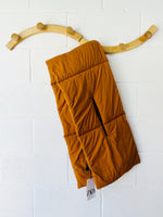 Terracotta Quilted Puffer Scarf, Unisex MED