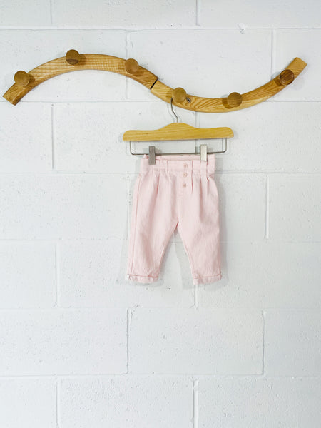 Pink Front Pleat Pants, 6 months