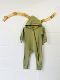 mini mioche Green Biker Romper, 12-18 months