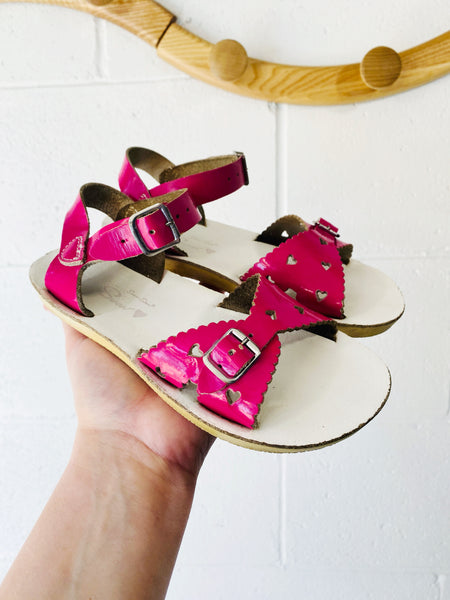 Sun-San Sweetheart Patent Fuschia Sandals, size 12