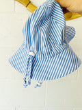 Blue Stripe Sun Hat, 0-6 months (SM)