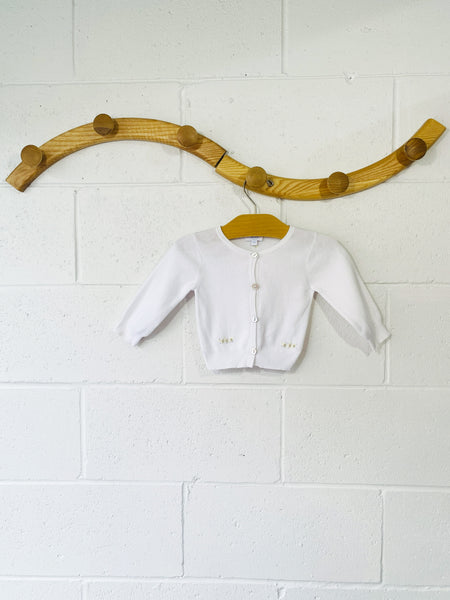 Jacadi White Embroidered Cardigan, 6 months