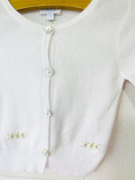 Jacadi White Embroidered Cardigan, 6 months