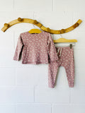 Quincy Mae Dusty Mauve Lounge Set, 2-3 years