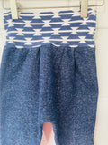 Heather Blue Grow With Me Pants, 1-3 years