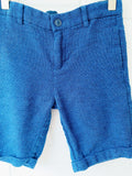 Mayoral Linen Blend Navy Bermuda Shorts, 9 years