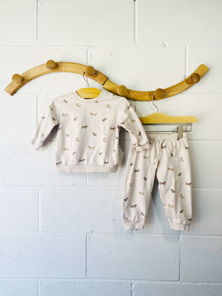 Cream Doggie Lounge Set, 9-12 months