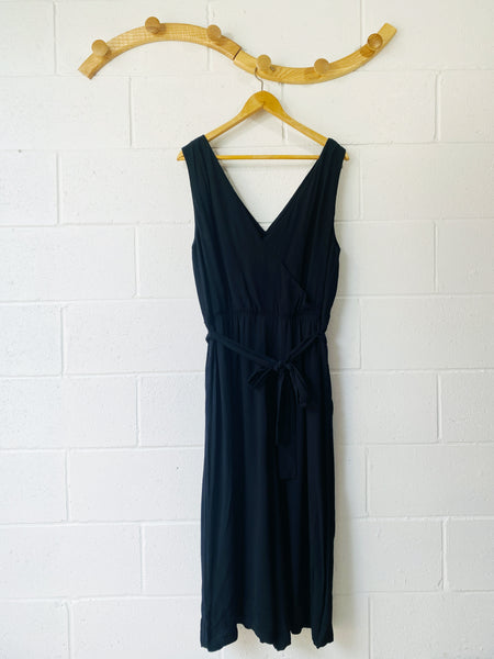 Flowy Black Jumpsuit, Women's LG