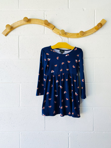 Navy Rainbow Dress, 4 years